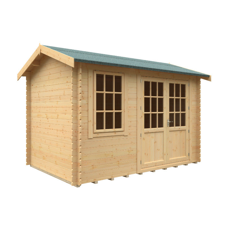 Redlands 12' x 8' Hazeltine Log Cabin - 28mm | Sheds.co.uk