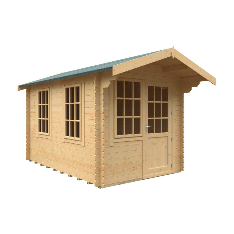 Redlands 12' x 8' Riviera Log Cabin - 28mm | Sheds.co.uk