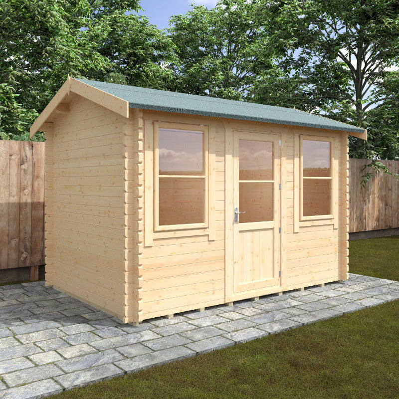 Redlands 12' x 8' Torrey Log Cabin - 44mm | Sheds.co.uk