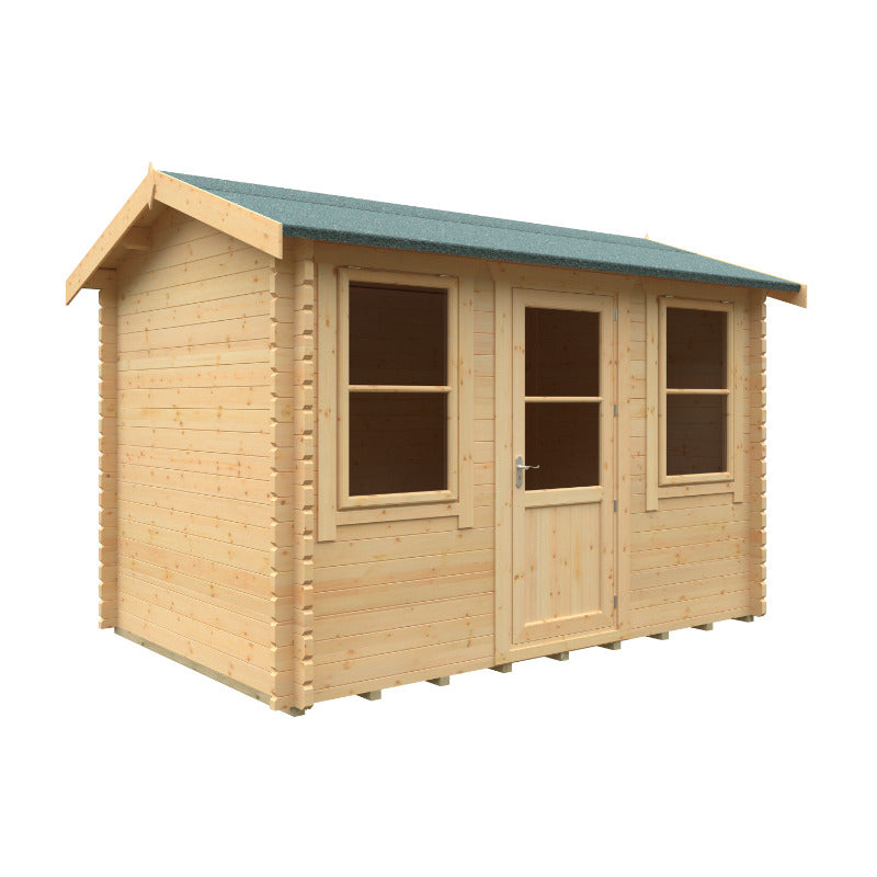 Redlands 12' x 8' Torrey Log Cabin - 44mm | Sheds.co.uk