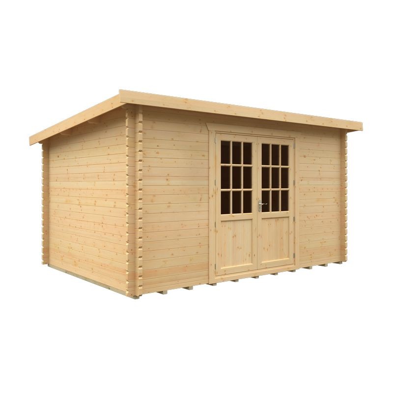 Redlands 14' x 10' Erin Log Cabin - 44mm | Sheds.co.uk