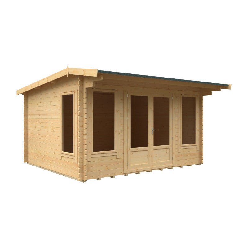 Redlands 14' x 12' Birkdale Log Cabin - 44mm | Sheds.co.uk