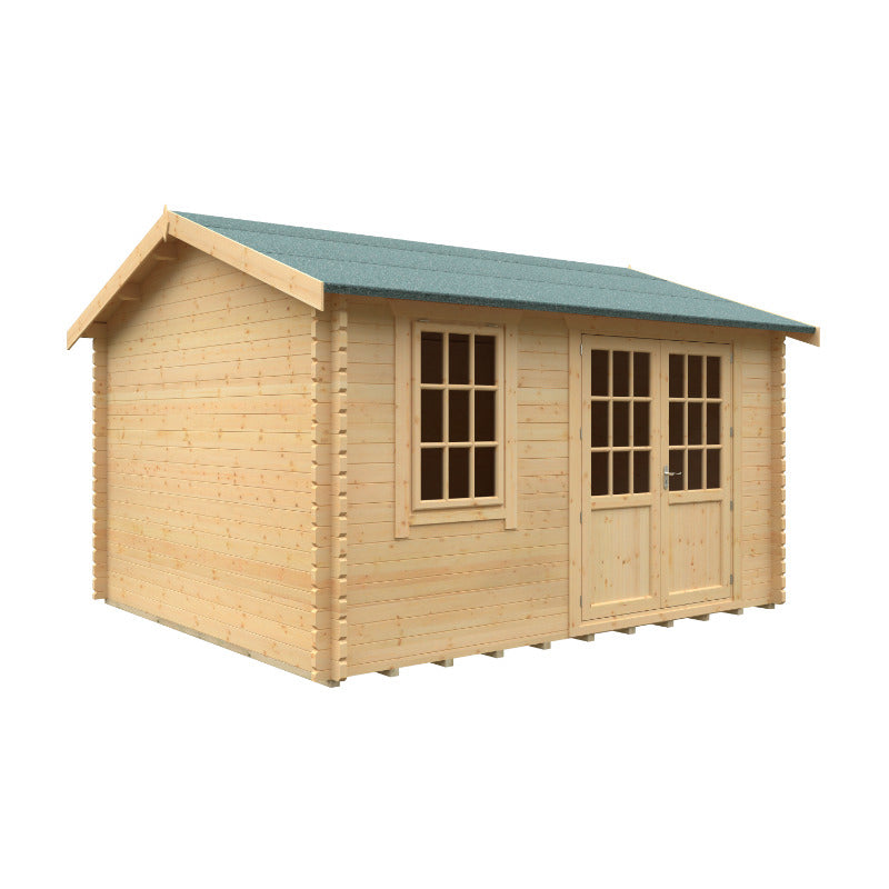 Redlands 14' x 12' Hazeltine Log Cabin - 44mm | Sheds.co.uk