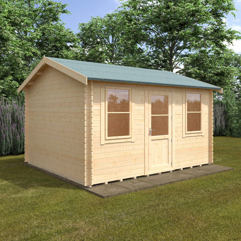 Redlands 14' x 14' Torrey Log Cabin - 28mm | Sheds.co.uk