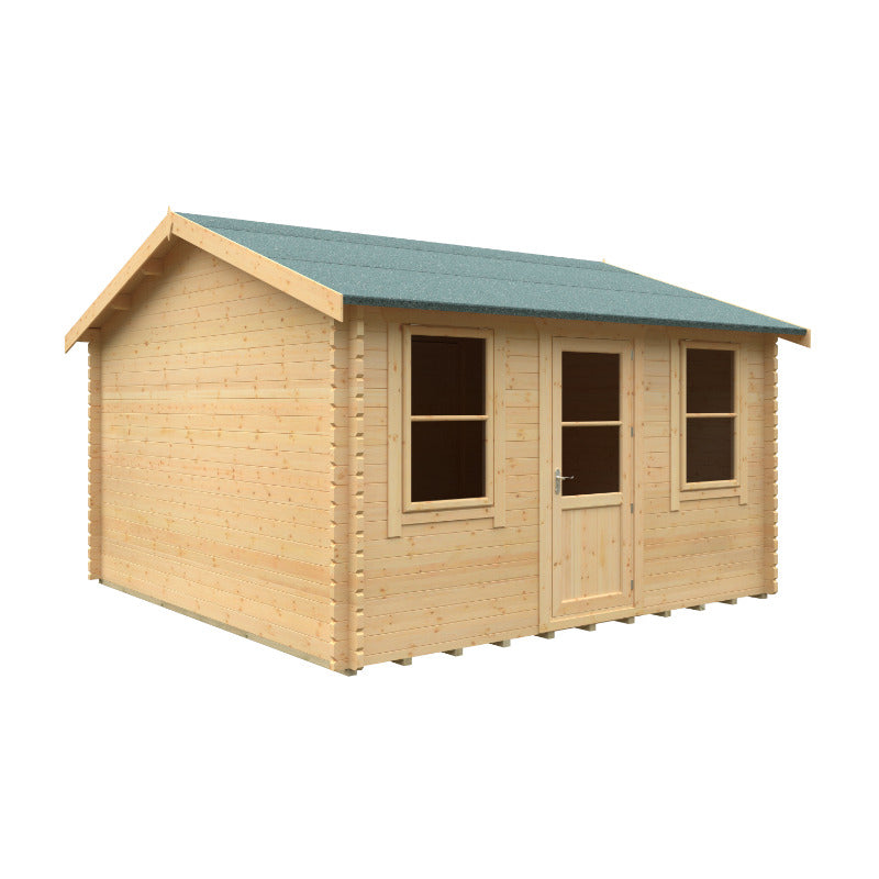 Redlands 14' x 14' Torrey Log Cabin - 44mm | Sheds.co.uk