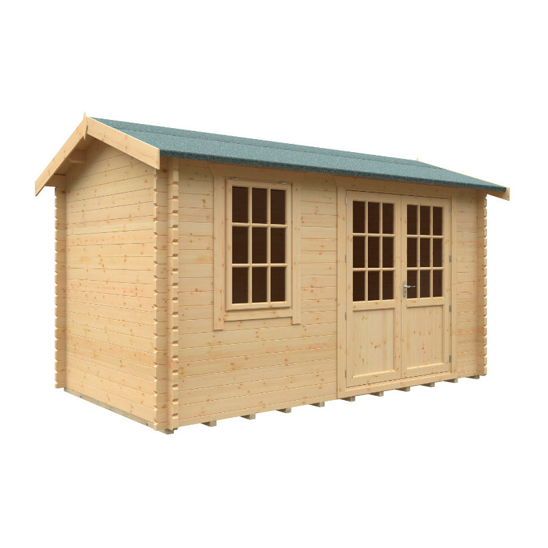 Redlands 14' x 8' Hazeltine Log Cabin - 44mm | Sheds.co.uk