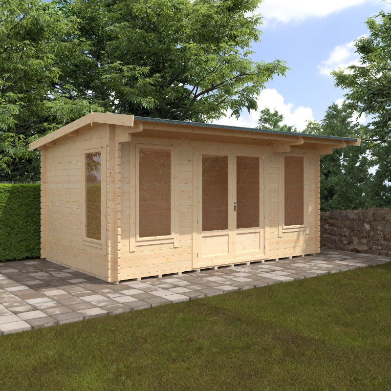 Redlands 16' x 10' Birkdale Log Cabin - 44mm | Sheds.co.uk