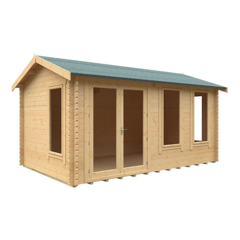 Redlands 16' x 10' Troon Log Cabin - 44mm | Sheds.co.uk
