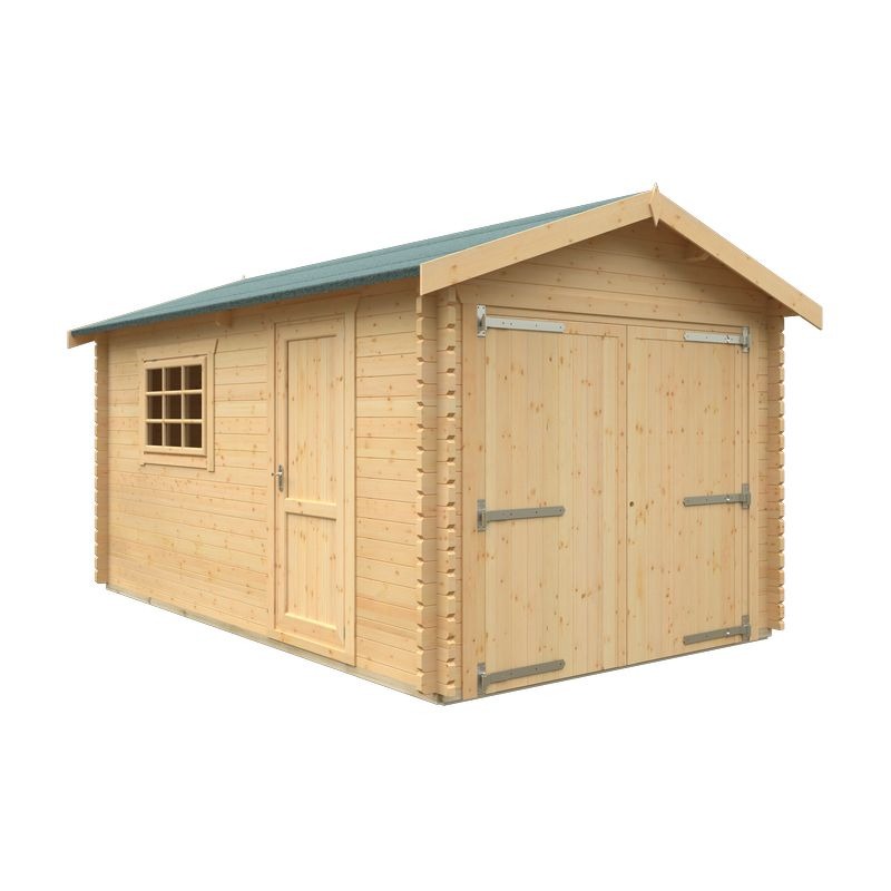 Redlands 16' x 10' Wooden Garage - 44mm | Sheds.co.uk