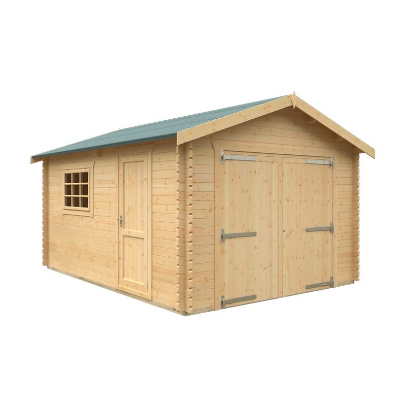 Redlands 16' x 12' Wooden Garage - 44mm | Sheds.co.uk