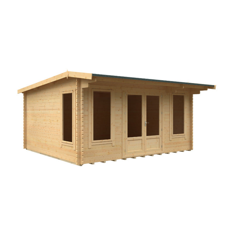 Redlands 16' x 14' Birkdale Log Cabin - 44mm | Sheds.co.uk