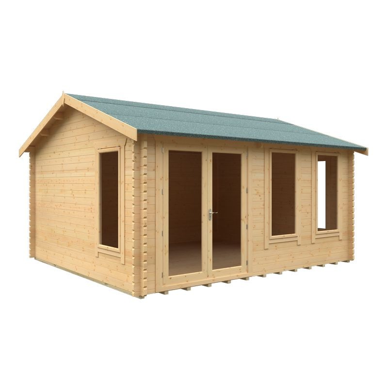 Redlands 16' x 14' Troon Log Cabin - 44mm | Sheds.co.uk