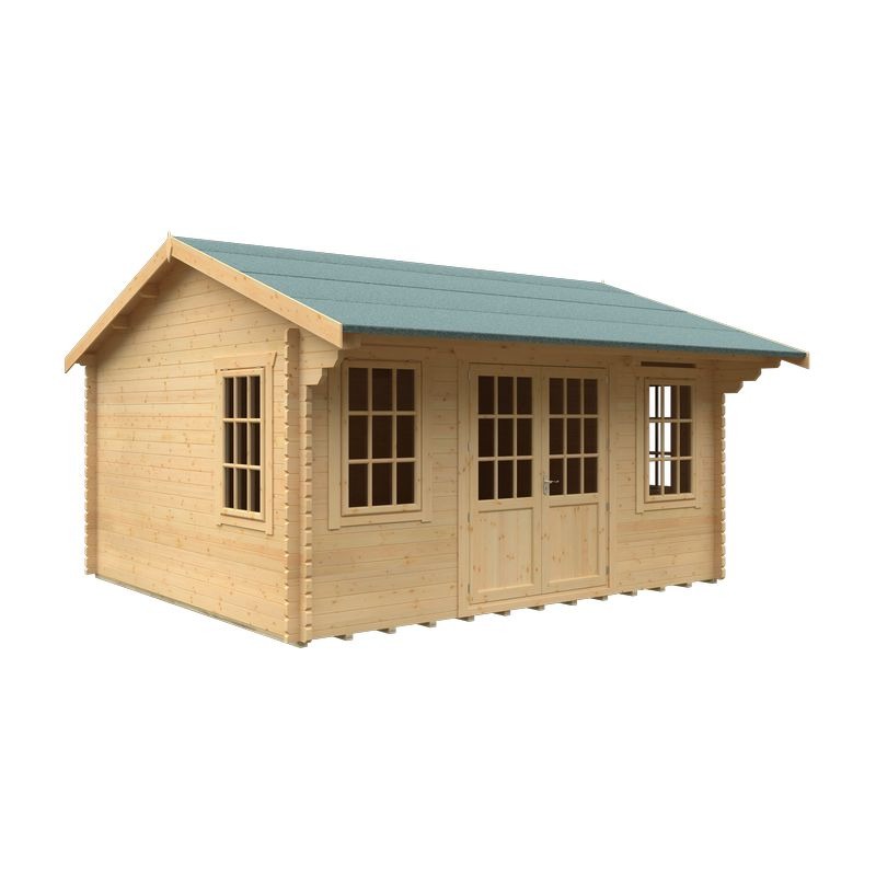 Redlands 16' x 14' Valhalla Log Cabin - 44mm | Sheds.co.uk