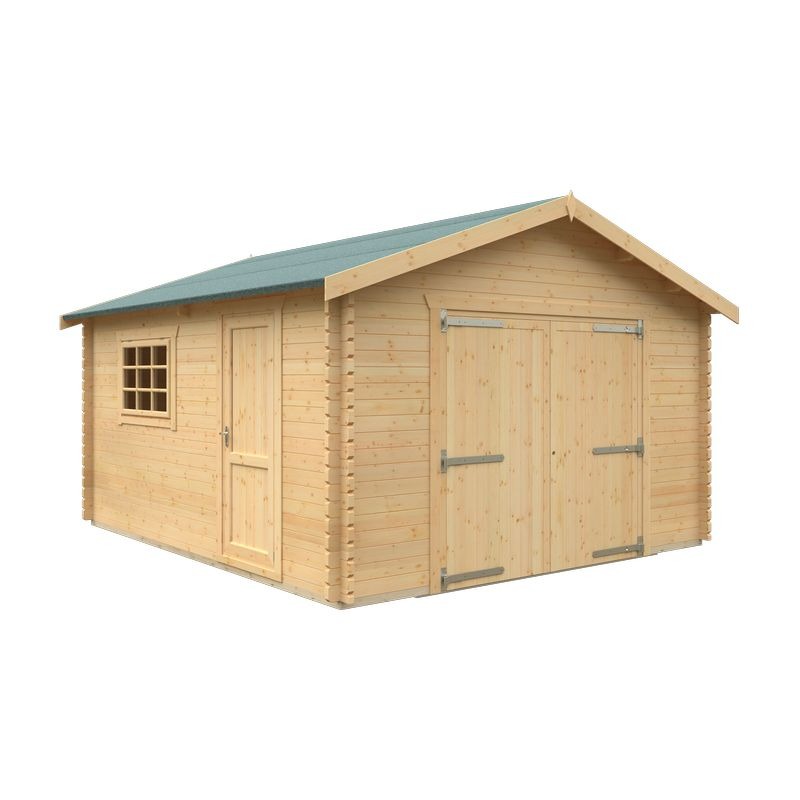 Redlands 16' x 14' Wooden Garage - 44mm | Sheds.co.uk