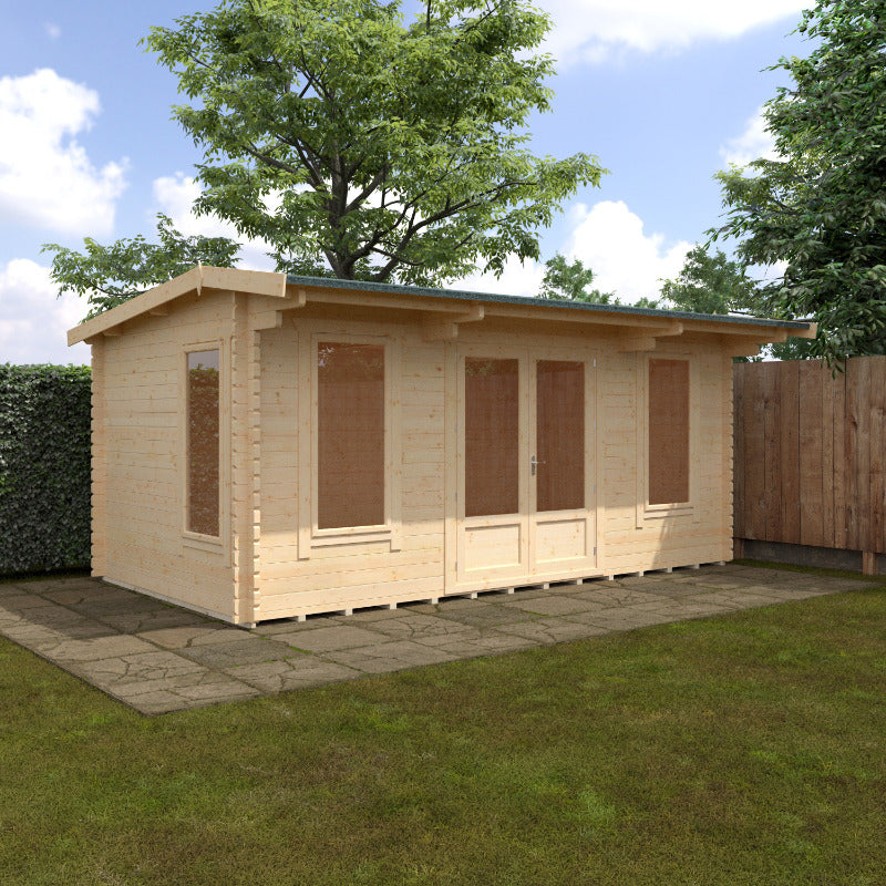 Redlands 18' x 10' Birkdale Log Cabin - 44mm | Sheds.co.uk