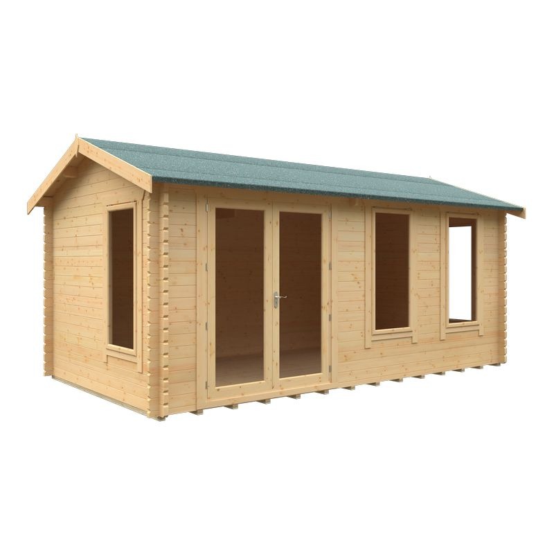 Redlands 18' x 10' Troon Log Cabin - 44mm | Sheds.co.uk