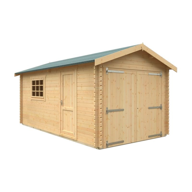 Redlands 18' x 10' Wooden Garage - 44mm | Sheds.co.uk