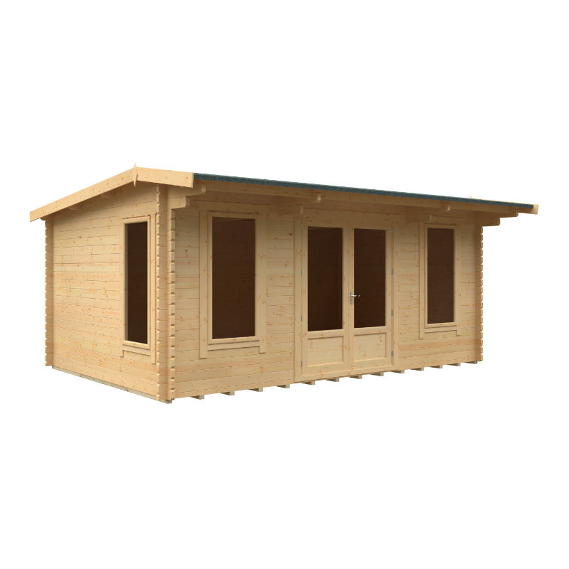 Redlands 18' x 12' Birkdale Log Cabin - 44mm | Sheds.co.uk