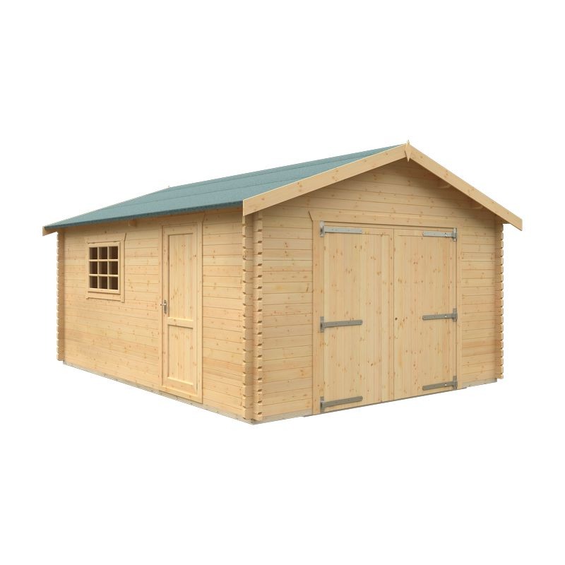 Redlands 18' x 14' Wooden Garage - 44mm | Sheds.co.uk