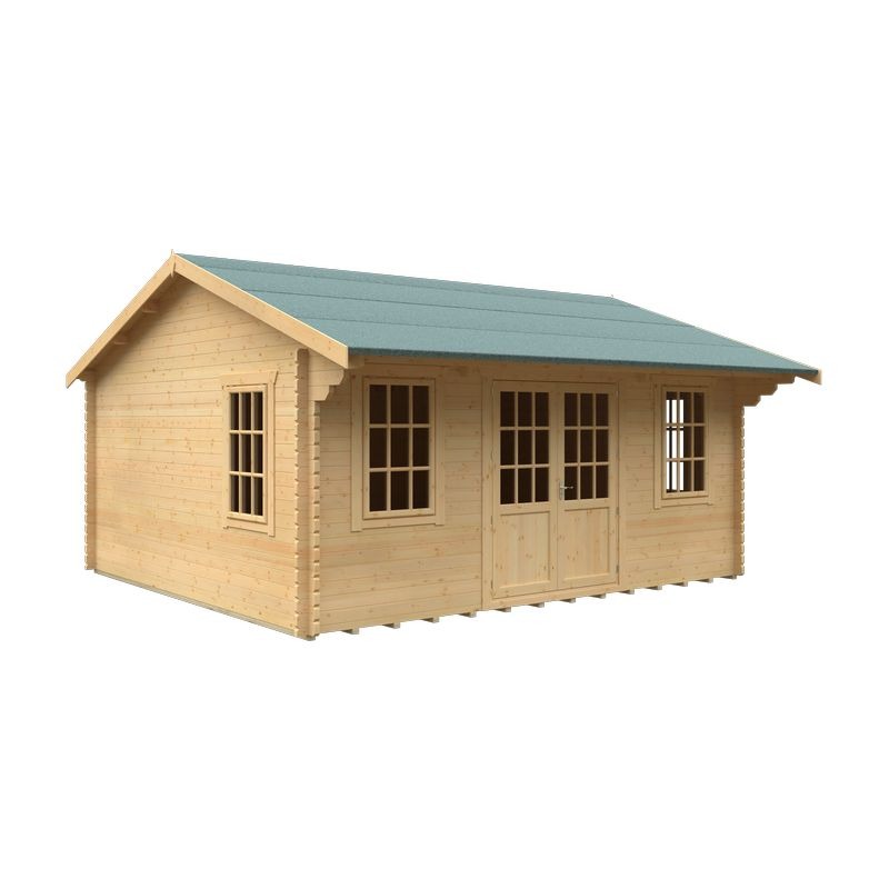 Redlands 18' x 16' Valhalla Log Cabin - 44mm | Sheds.co.uk