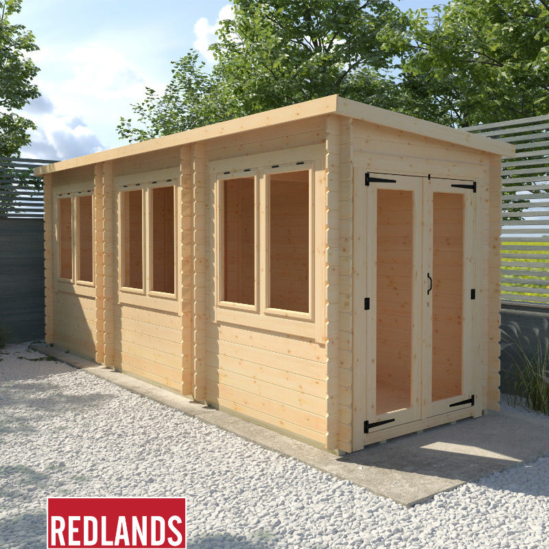 Redlands 18' x 6' Taddy Log Cabin | Sheds.co.uk