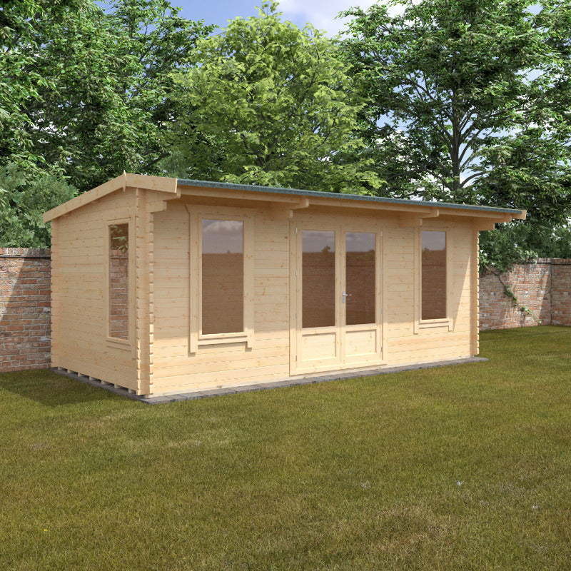 Redlands 20' x 10' Birkdale Log Cabin - 44mm | Sheds.co.uk