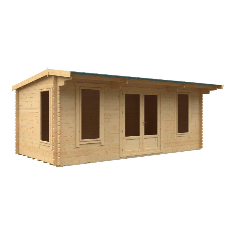 Redlands 20' x 10' Birkdale Log Cabin - 44mm | Sheds.co.uk