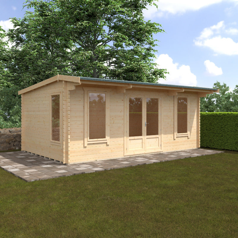 Redlands 20' x 12' Birkdale Log Cabin - 44mm | Sheds.co.uk