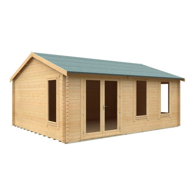 Redlands 20' x 16' Troon Log Cabin - 44mm | Sheds.co.uk