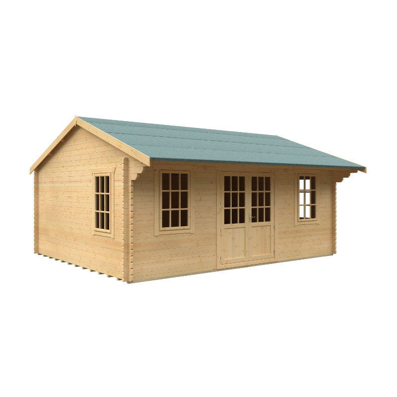 Redlands 20' x 16' Valhalla Log Cabin - 44mm | Sheds.co.uk