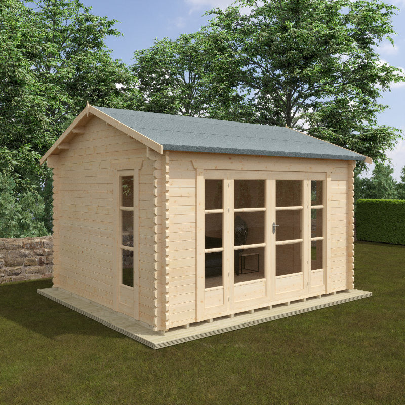 Redlands 4.2m x 3.6m St Annes Log Cabin | Sheds.co.uk