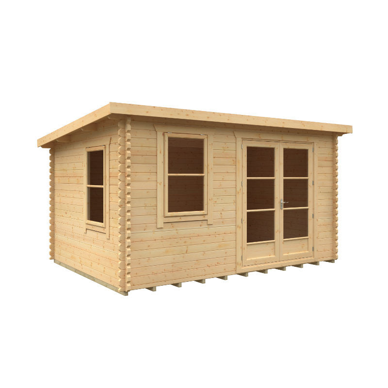 Redlands 4.2m x 3m Medinah Log Cabin | Sheds.co.uk