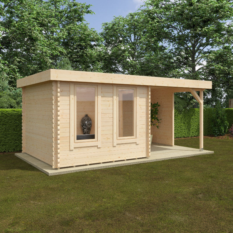 Redlands 4.8m x 3m Pinehurst Log Cabin | Sheds.co.uk