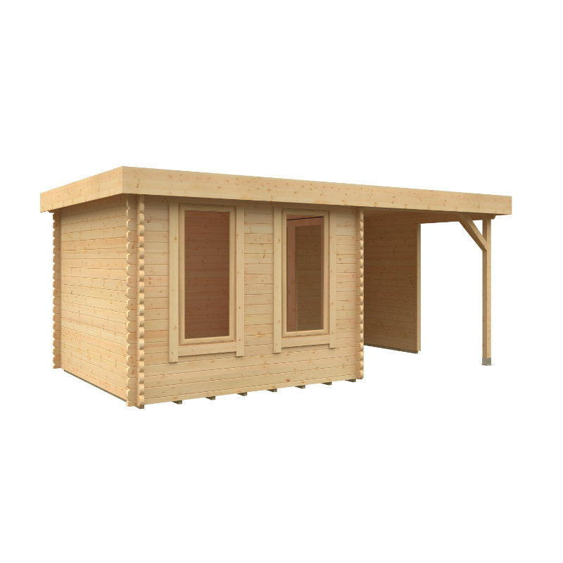 Redlands 4.8m x 3m Pinehurst Log Cabin | Sheds.co.uk