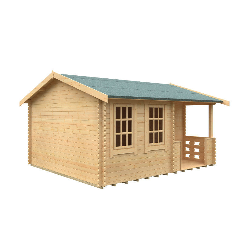 Redlands 4.8m x 4.2m Bellerive Log Cabin | Sheds.co.uk