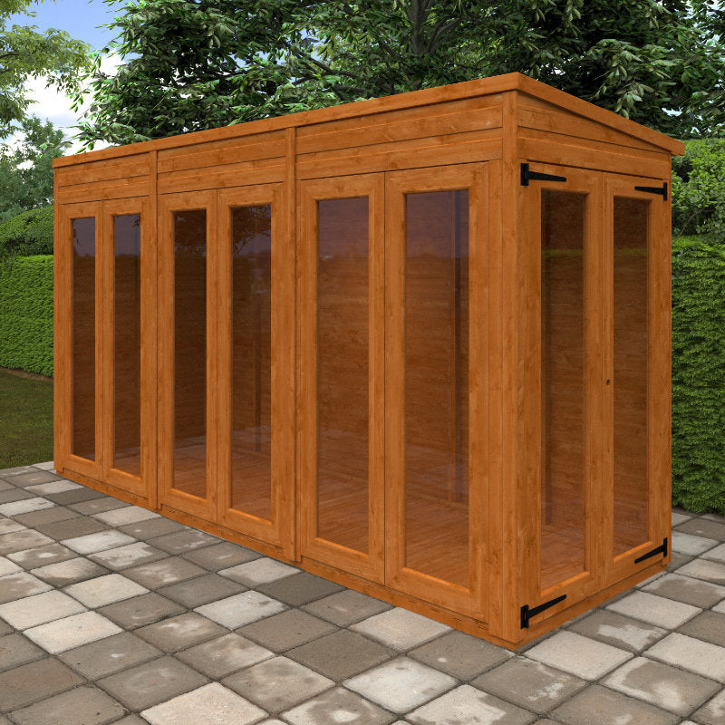 Redlands 4' x 12' Magpie Summer House | Sheds.co.uk