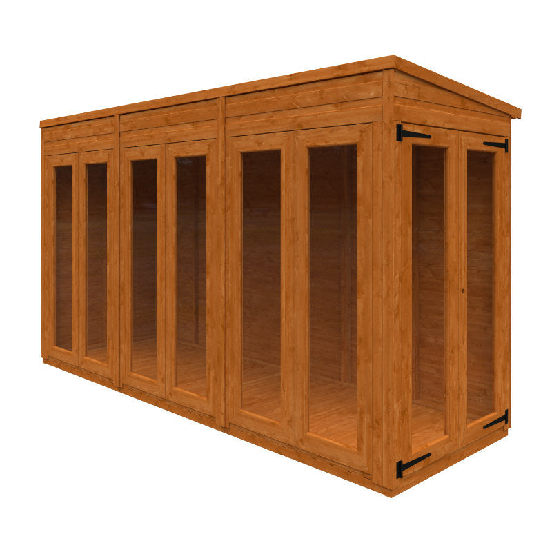 Redlands 4' x 12' Magpie Summer House | Sheds.co.uk