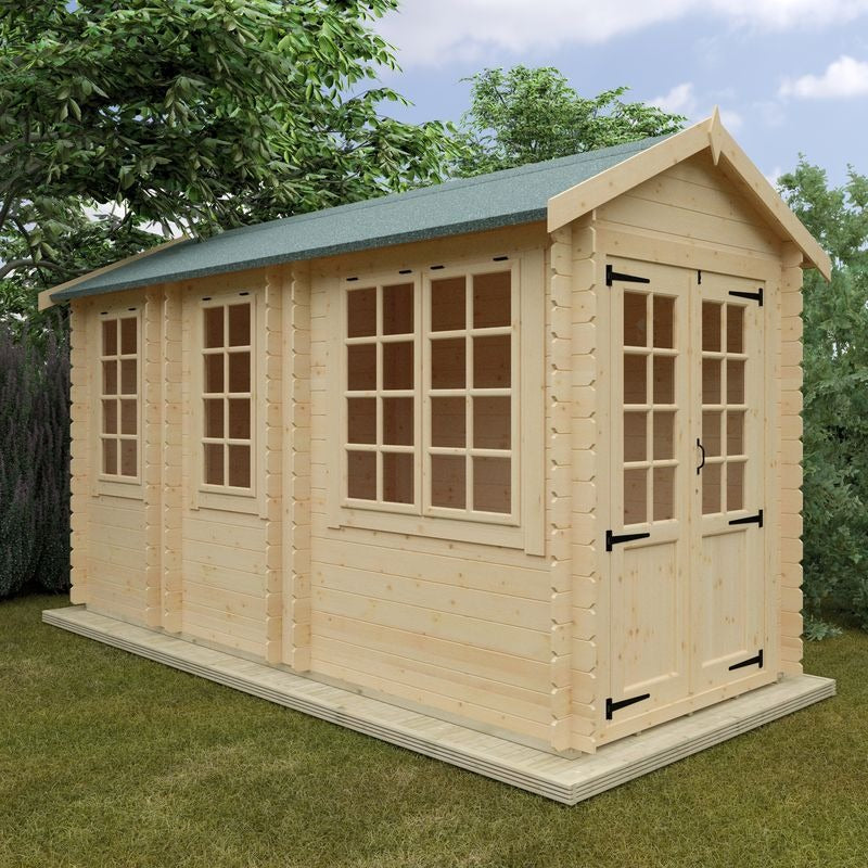 Redlands 6' x 14' Cypress Log Cabin | Sheds.co.uk