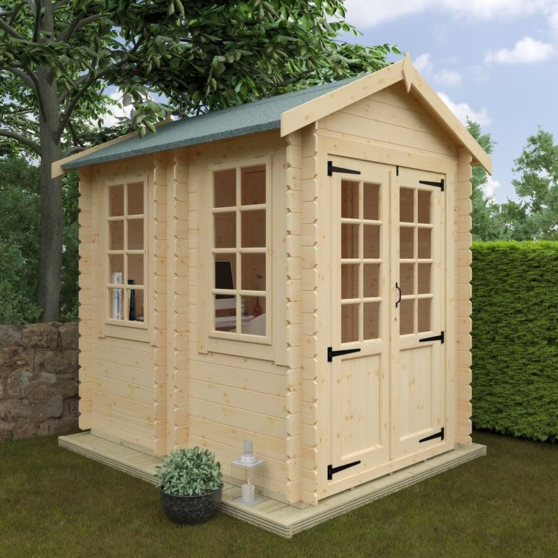 Redlands 6' x 8' Cypress Log Cabin | Sheds.co.uk