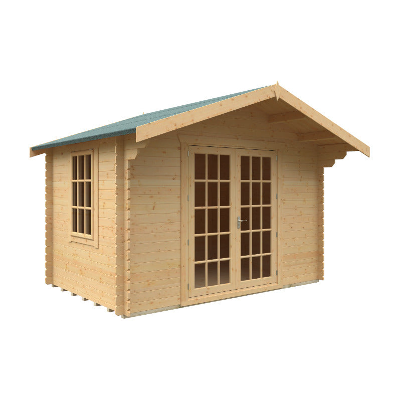 Redlands 8' x 12' Philadelphia Log Cabin - 28mm | Sheds.co.uk