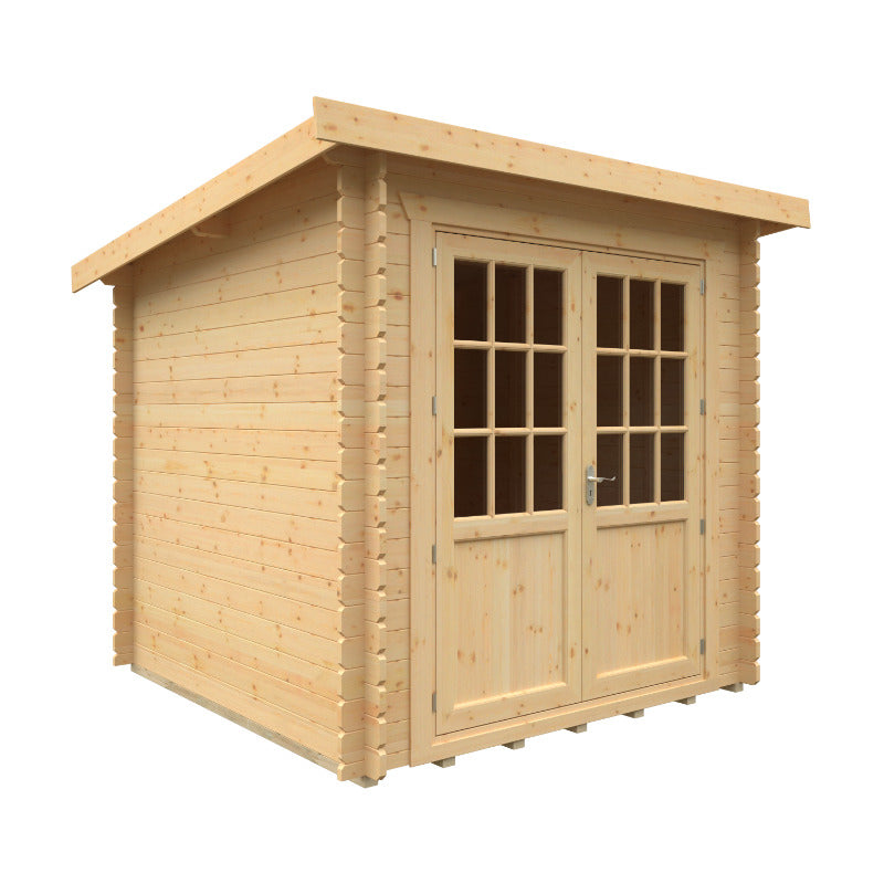 Redlands 8' x 8' Erin Log Cabin - 28mm | Sheds.co.uk