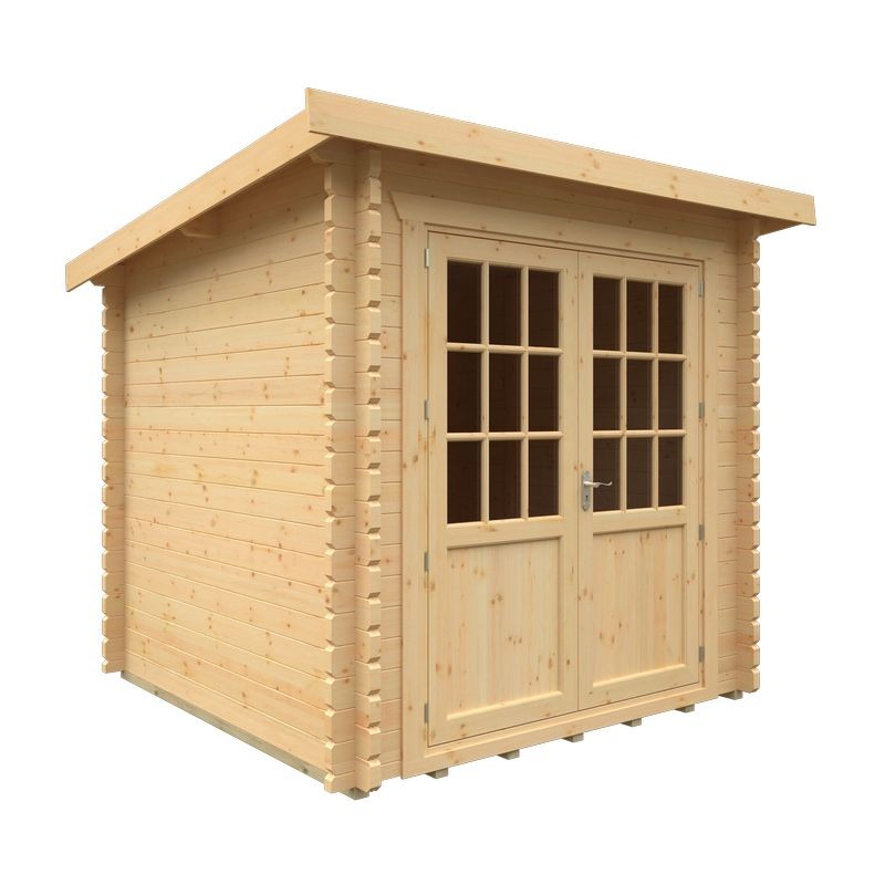 Redlands 8' x 8' Erin Log Cabin - 44mm | Sheds.co.uk