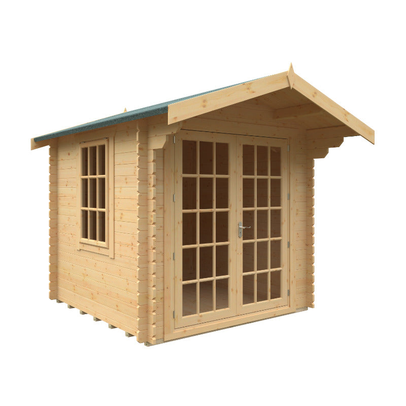 Redlands 8' x 8' Philadelphia Log Cabin - 28mm | Sheds.co.uk
