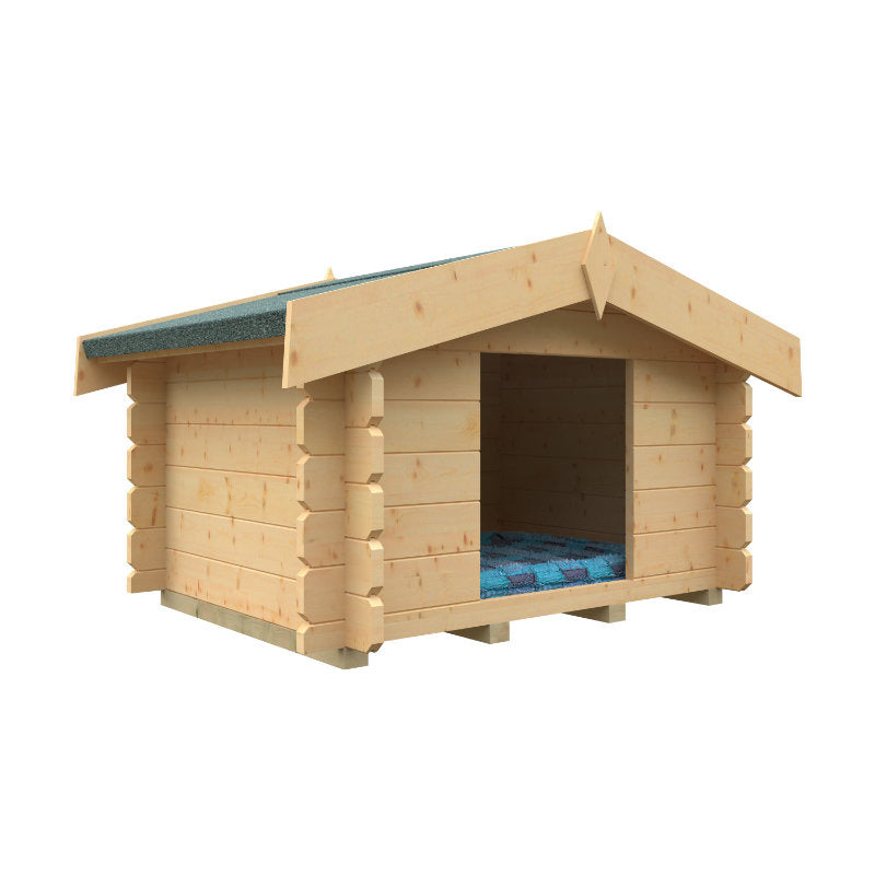 Redlands Deluxe Log Cabin Style Dog Kennel | Sheds.co.uk