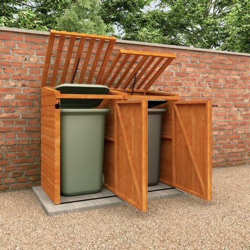 Redlands Shiplap Double Bin Store | Sheds.co.uk