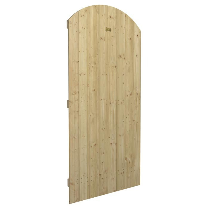Rowlinson 3' x 6' Tongue & Groove Arch Top Wooden Gate | Sheds.co.uk