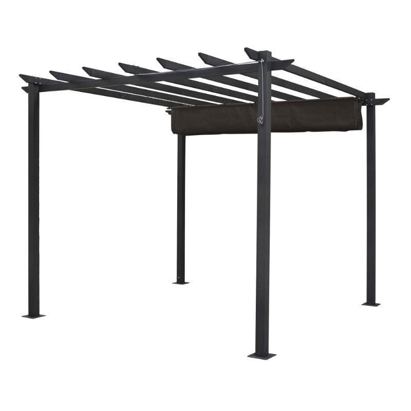 Rowlinson 3m x 3m Latina Pergola - Grey | Sheds.co.uk