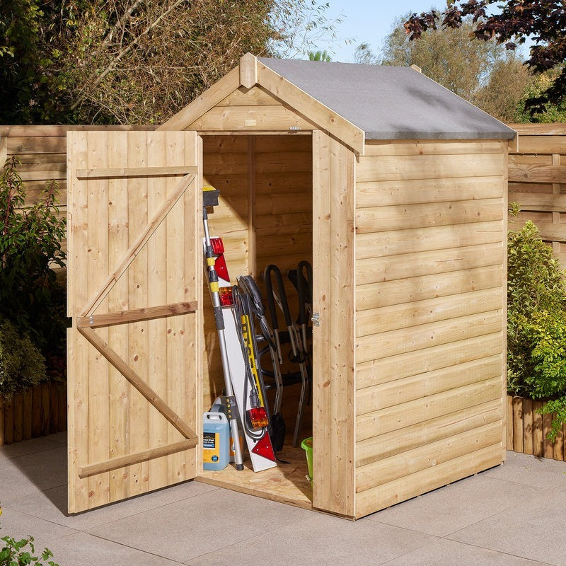 Rowlinson 4' x 4' Windowless Shiplap Apex Shed | Sheds.co.uk