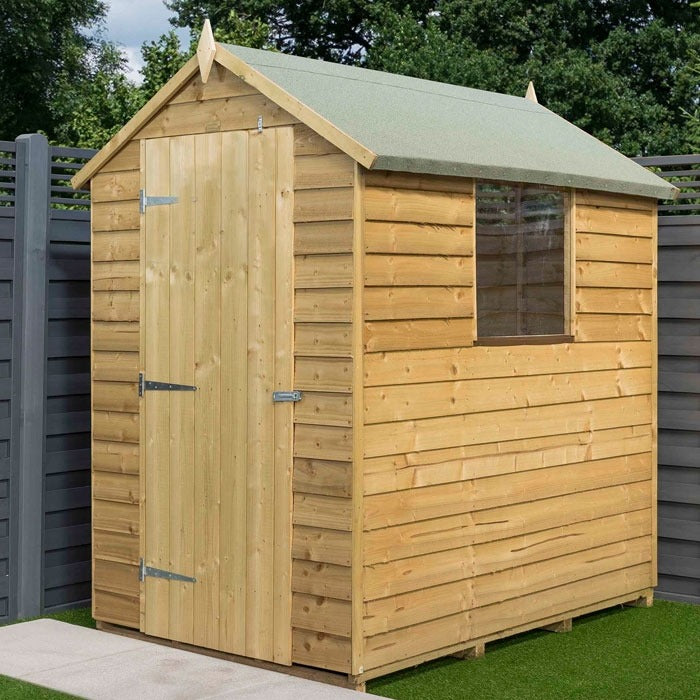Rowlinson 4' x 6' Pressure Treated Overlap Apex Shed | Sheds.co.uk