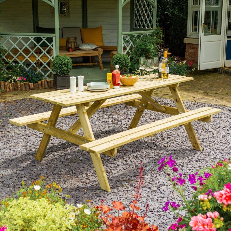 Rowlinson 6' Traditional Picnic Table | Sheds.co.uk